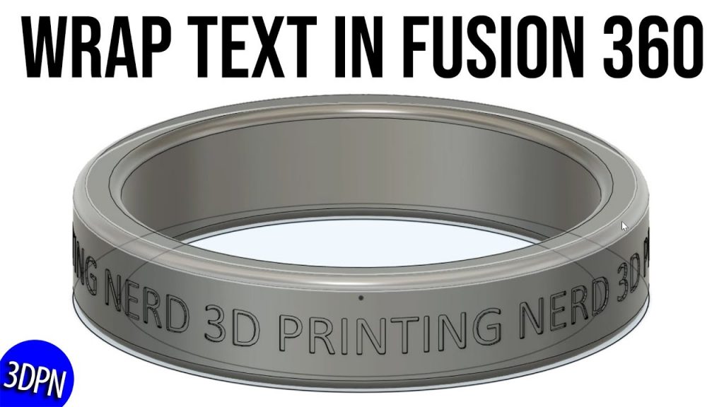 How To Wrap Text in Fusion 360 using Emboss! 3D Printing Nerd
